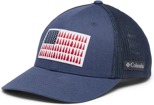 Miniatura 749 de Columbia - Gorra de malla con bandera con árboles unisex para adultos, corona alta
