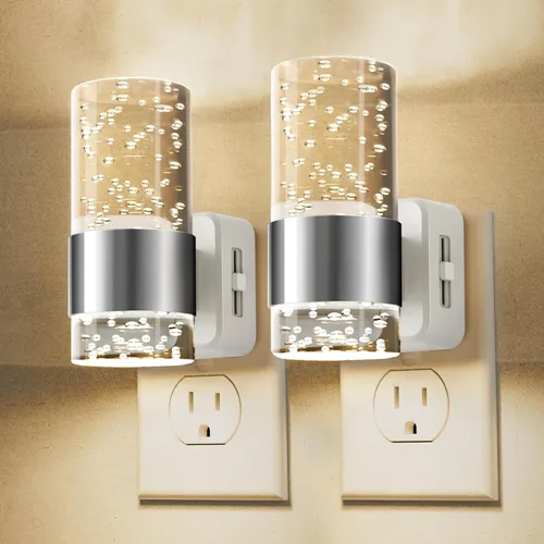 Miniatura 25 de L LOHAS LED Night Lights Plug into Wall, Acrylic Bubble Night Light,Dimmable Nightlight with 0-100 LM, 3000K Plug in Night Light with Dusk to Dawn
