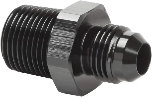 Miniatura 29 de 3AN macho Flare a 1/4 NPT tubo macho 90 grados codo adaptador unión aluminio negro