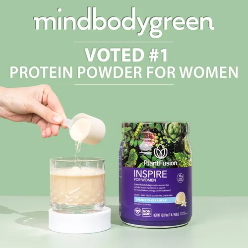 Miniatura 2 de PlantFusion Inspire Plant Proteína en polvo para mujeres, proteína baja en carbohidratos en polvo para apoyo muscular magro, keto, sin gluten, sin