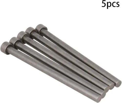Miniatura 3 de Auniwaig 0.059 in de diámetro punta redonda de acero recto eyector Pin Punch 3.937 in largo gris plateado 20pcs