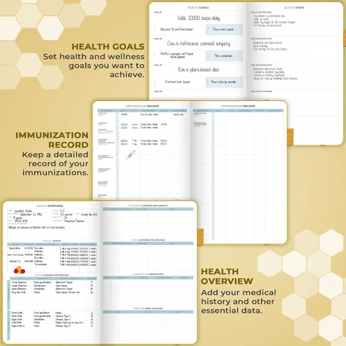 Miniatura 3 de Clever Fox Agenda médica grande de 12 meses – Cuaderno médico, diario de salud, diario de bienestar para rastrear la salud – 12 meses, 7 x 10.5