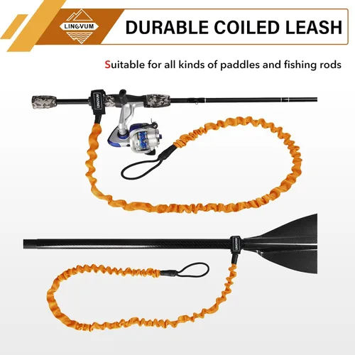 Miniatura 4 de Correa de remo para kayak, correa elástica para remo en espiral, cuerda para kayak, canoa, canoa, cañas de pesca, accesorios de remo de kayak