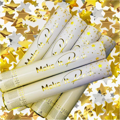 Miniatura 22 de PrimePure Cañón de confeti para fiestas, biodegradables, multicolor, rectangulares, confeti, paquete de 6, pistola de cañón de fiesta para bodas