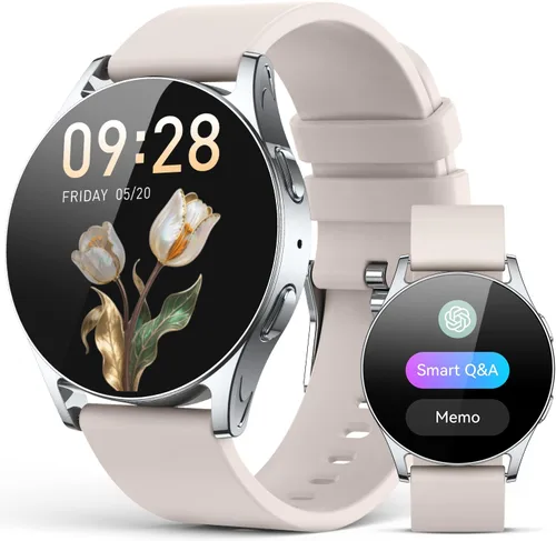 Miniatura 8 de Reloj inteligente para mujeres y hombres, rastreador de actividad AMOLED de 1.614 in para iPhone Android con pantalla siempre encendida, más de 150