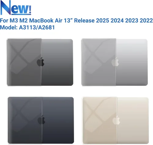 Miniatura 4 de IBENZER Funda para MacBook Air de 13 pulgadas 2026 2025 2024 2023 2022 M4 A3240 M3 A3113 M2 A2681, funda rígida con cubierta de teclado ScreenFilm