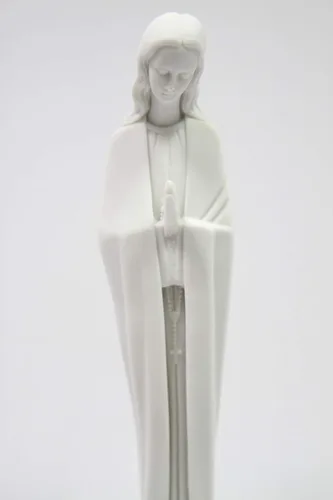 Miniatura 8 de Vittoria Collection Estatua italiana blanca de 10 pulgadas de alto, Virgen María, Nuestra Señora de Fátima, hecha en Italia