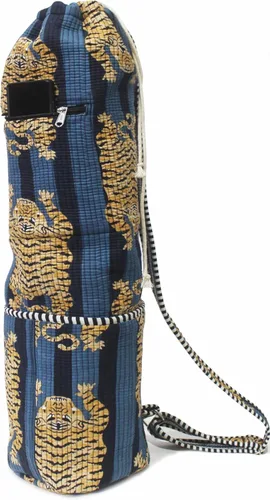 Miniatura 8 de ICC - Bolsa de transporte para yoga con mandala, dorada, color negro y dorado, con cremallera completa, para gimnasio, playa, pilates, bolsa