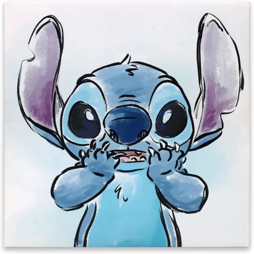 Miniatura 13 de Open Road Brands Disney Lilo y Stitch con ángel Lienzo envuelto en galería Decoración de pared - Adorable arte de pared de Stitch para decoración
