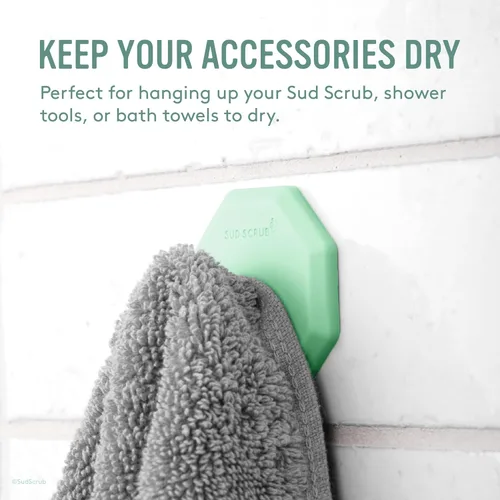 Miniatura 7 de Sud Scrub® Gancho antimicrobiano para ducha, ganchos autoadhesivos para pared de ducha, ganchos de pared removibles resistentes, ganchos adhesivos