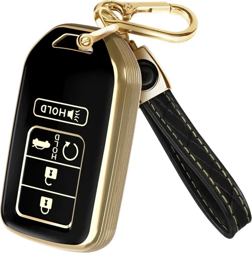 Miniatura 13 de Lucrum Compatible con funda para llavero Honda y llavero de cuero - Estuche de llavero de TPU para Accord Civic CR-V HR-V Pilot Ridgeline SE LX