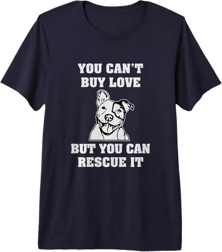 Miniatura 4 de No puedes comprar amor pero se puede rescate Pitbull playera, hombre S, Negro