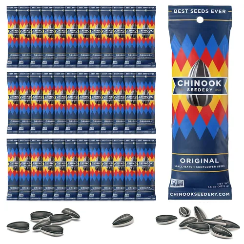 Miniatura 18 de Chinook Seedery Semillas de girasol bajas en sodio – Sabor a parmesano y pimienta, paquete de 36, 1.5 oz – Semillas de girasol para comer – Keto