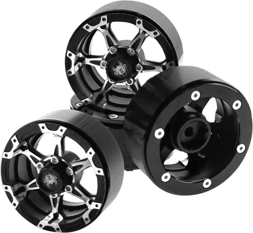 Miniatura 2 de Paquete de 4 ruedas Vgoohobby de metal Beadlock de 1.9, juego de llantas de 6 radios compatibles con Traxxas TRX4 Axial SCX10 AXI03007 Tamiya CC01