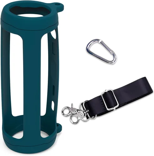 Miniatura 15 de LTGEM - Funda de silicona compatible con JBL FLIP 5 Altavoz Bluetooth portátil impermeable, carcasa rígida, bolsa de almacenamiento de transporte