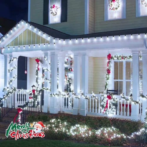 Miniatura 6 de Brightown - Paquete con 25 Bombilla led C9 de repuesto para guirnalda de luces de Navidad Blanco fresco