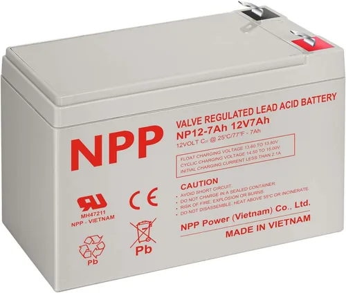 NPP 7 Ah 12 V, batería AGM recargable, terminal 6FM7 F1 12 voltios, baterías UPS pequeñas de reemplazo para UB1270, sistemas de alarma, luces de
