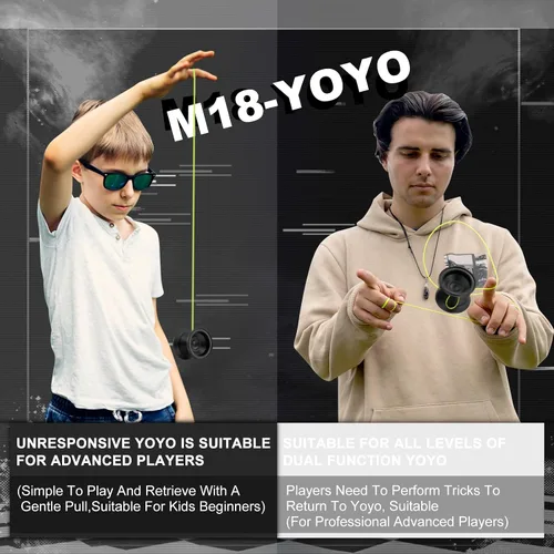 Miniatura 5 de Yoyo de metal W07 de doble modo: yoyo sensible y no sensible, una opción para niños y adultos, adecuado para principiantes y jugadores avanzados