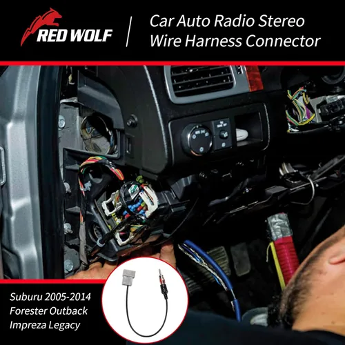 Miniatura 2 de RED WOLF Adaptador de antena estéreo para Subaru para Subaru 2005-2014 Forester Outback Impreza Legacy