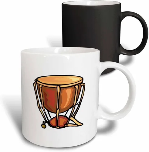 Miniatura 8 de 3dRose Timpani Jagged Realistic Image - Taza de dos tonos, 11 onzas, color negro