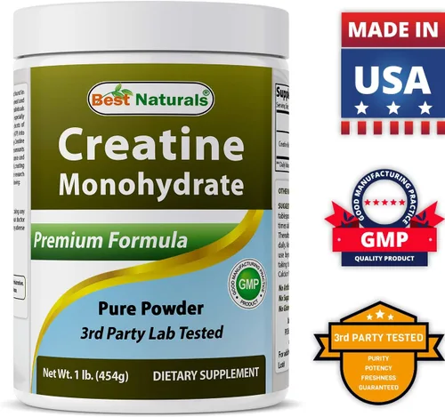 Miniatura 8 de Best Naturals Monohidrato de creatina, 1 libra de polvo puro (1 libra (paquete de 2))