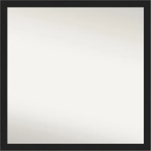Miniatura 364 de Amanti Art Espejo de baño negro para sobre fregadero, 22 x 22 pulgadas, espejo de tocador cuadrado estrecho negro Avon, marco de madera casual
