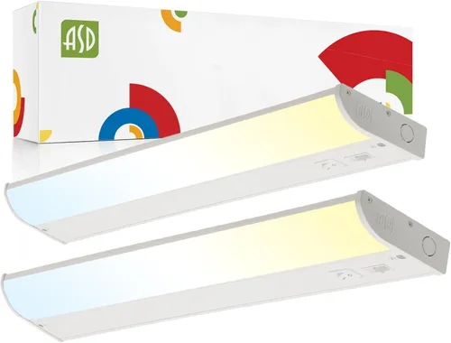 Miniatura 16 de ASD Iluminación LED para debajo del gabinete, 9 pulgadas, 3 W, 202 LM, luces regulables cableadas para debajo del gabinete para cocina, 3000 K
