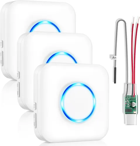 Miniatura 11 de Satisure Extensor de Timbre Inalámbrico con Receptor se Conecta al Timbre Cableado Existente Convirtiéndolo en Timbre de Puerta Inalámbrico