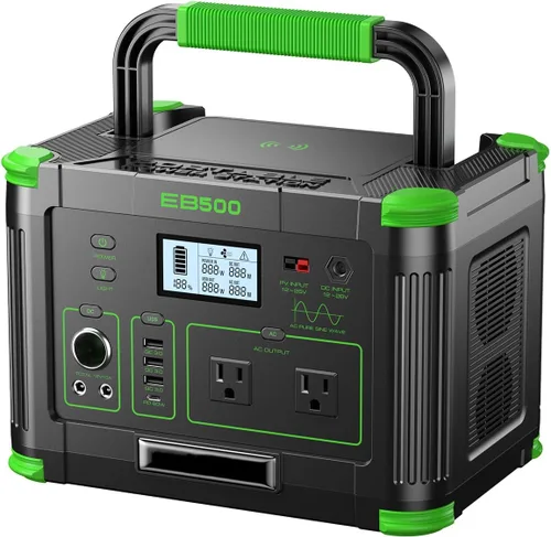 Miniatura 13 de Generador solar de 1000 W 999 Wh, estación de energía portátil con salida USB-C PD de 60 W, salida de CA de onda sinusoidal pura de 120 V, batería