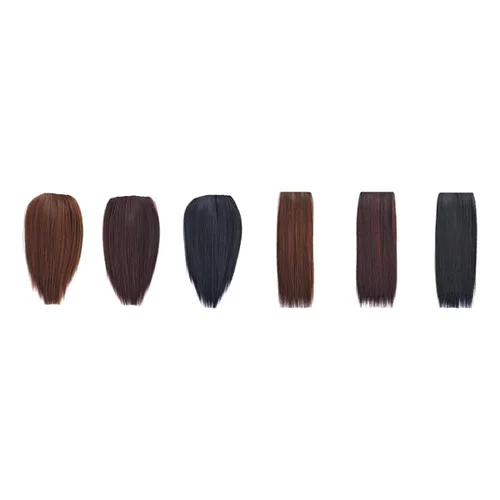Miniatura 9 de Extensión de cabello invisible de una pieza con clip en la parte superior y lateral para mujeres, peinados de soplo de 6 pulgadas, color negro