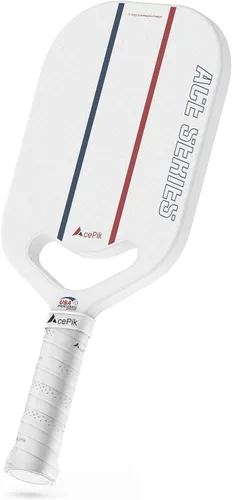 Acepik Pala de pickleball sin bordes de fibra de carbono cruda T700 | Núcleo de 0.630 in para un control refinado | Diseño de garganta aerodinámica