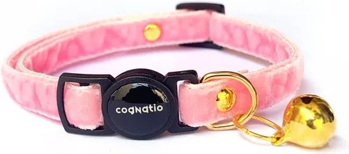 Miniatura 20 de Collares de gato Cognatio de liberación rápida con seguridad, doble terciopelo con campana, disponibles en varios colores, perfectos para tu gatito