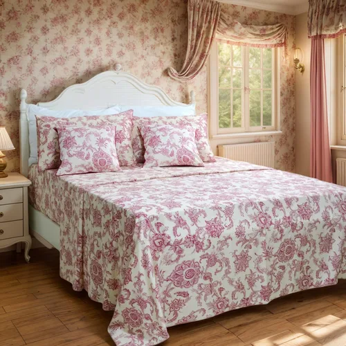 Miniatura 66 de FADFAY Juego de sábanas de rosas blancas, ropa de cama vintage floral de rosas, ropa de cama estilo rústico, 100% algodón egipcio percal, 800 hilos