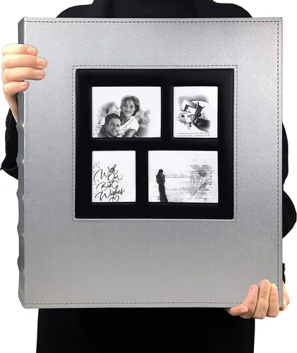 Miniatura 8 de RECUTMS Álbum de fotos autoadhesivo, 60 páginas, álbum de fotos scrapbook de bricolaje con páginas adhesivas con capacidad para fotos de 3 x 5, 4 x
