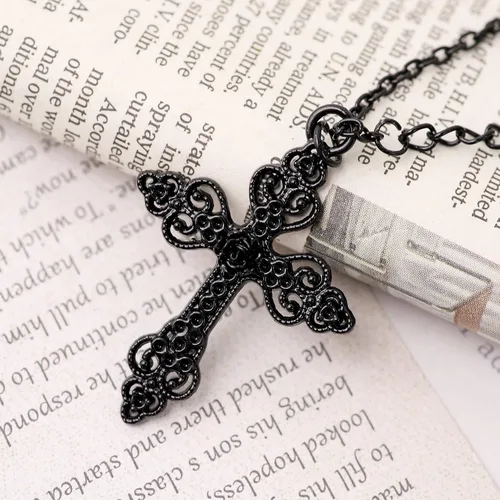 Miniatura 6 de Sacina - Colgante o gargantilla gótica con diseño de cruz para mujer para regalar