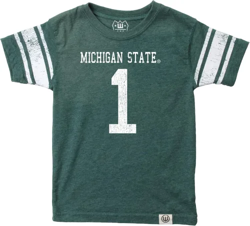 Miniatura 18 de Wes and Willy Camiseta de Manga Corta con Estampado de Jersey para Niños y Jóvenes Fanáticos del Deporte Universitario, Tallas 8-20 Vintage