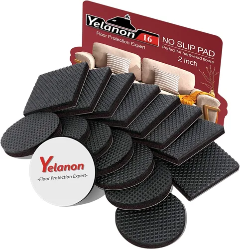 Miniatura 9 de Yelanon Almohadillas Antideslizantes para Muebles - 36 piezas de 1'' Agarraderas Antideslizantes para Patas de Muebles Pies de Goma Autoadhesivos