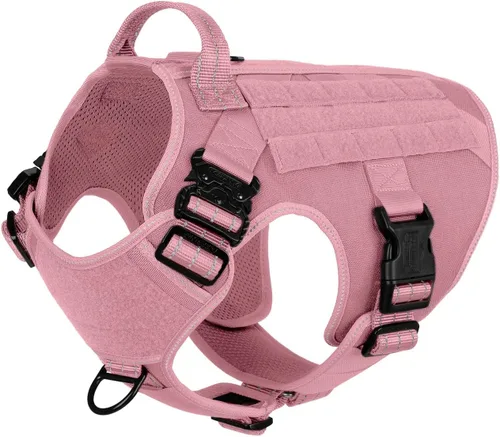 Miniatura 9 de ICEFANG - Arnés táctico para perro, talla M, 2 hebillas de metal, chaleco para transportar carga, ligero y modular (MOLLE) con mango, para perros