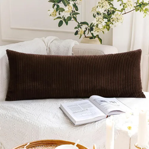 Miniatura 354 de Artscope Fundas de Almohada de Pana a Rayas Acogedoras Súper Suaves Decorativas Cuadradas Fundas de Cojín para Sofá Sillón Dormitorio Decoración
