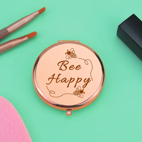 Miniatura 5 de Regalo de abeja para mujeres, regalos para amantes de las abejas de la miel, regalos para niñas, regalos inspiradores, espejo de maquillaje compacto