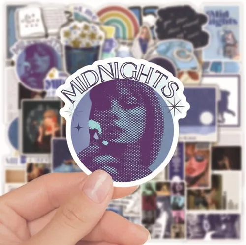 Miniatura 4 de 100 piezas de calcomanías de música de Tayloris para adultos, calcomanías de álbum de cantante pop femenina, calcomanía de vinilo impermeable
