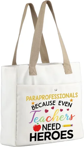 MBMSO Bolsa de maquillaje paraprofesional porque incluso TCH necesita héroes regalos de agradecimiento paraprofesional regalos de paraeducador