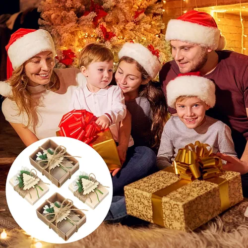 Miniatura 7 de Hoolerry Jabón Perfumado Artesanal Favor de Navidad Jabones Artesanales, Barras de Jabón Artesanal Set de Navidad Decoraciones para Relleno