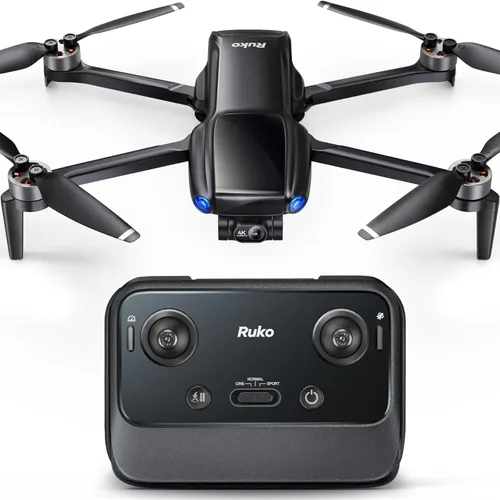 Ruko Drone con cámara 4K UHD para adultos con cardán de 3 ejes, foto de 8K, menos de 8.78 oz exento de la FA, vuelo de 96 minutos (3 baterías),