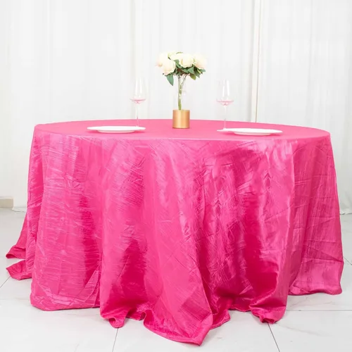 Miniatura 63 de Tableclothsfactory Mantel rectangular de tafetán arrugado de acordeón azul polvoriento, de 60 x 102 pulgadas, perfecto para ceremonias de boda