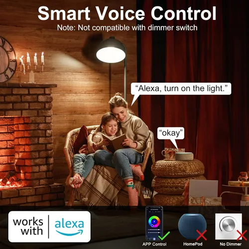 Miniatura 6 de Bombillas inteligentes, BR30 bombillas inteligentes compatibles con Alexa, bombillas de inundación 10W 900LM, bombilla RGBCW que cambia