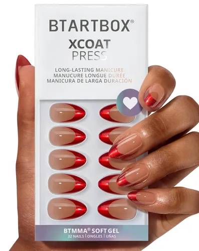 Miniatura 10 de BTArtbox Uñas Postizas Blancas Cortas a Presión - Uñas Postizas de Gel Suave en Forma de Almendra, Uñas Blancas con Pegamento para Uñas, Uñas