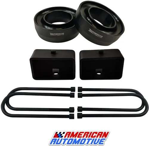 Miniatura 13 de Compatible con Ram 2500 3500 2003-2011 Kit de elevación completa 2WD 2.5 pulgadas Billet Espaciadores de resorte delantero + Bloques traseros de 1.5