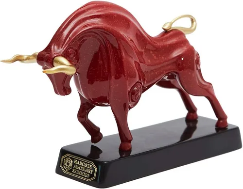 Miniatura 11 de HAUCOZE Wall Street - Estatua de toro de animal, figura de la suerte, regalo moderno para decoración del hogar, arte para sala de estar, poliresina