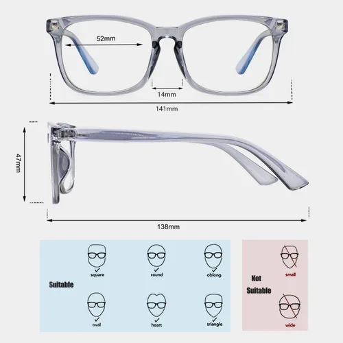 Miniatura 3 de MAXJULI - Lentes con bloqueo de luz azul, para lectura en computadora, juegos, televisión, teléfonos para mujeres y hombres (azul transparente)